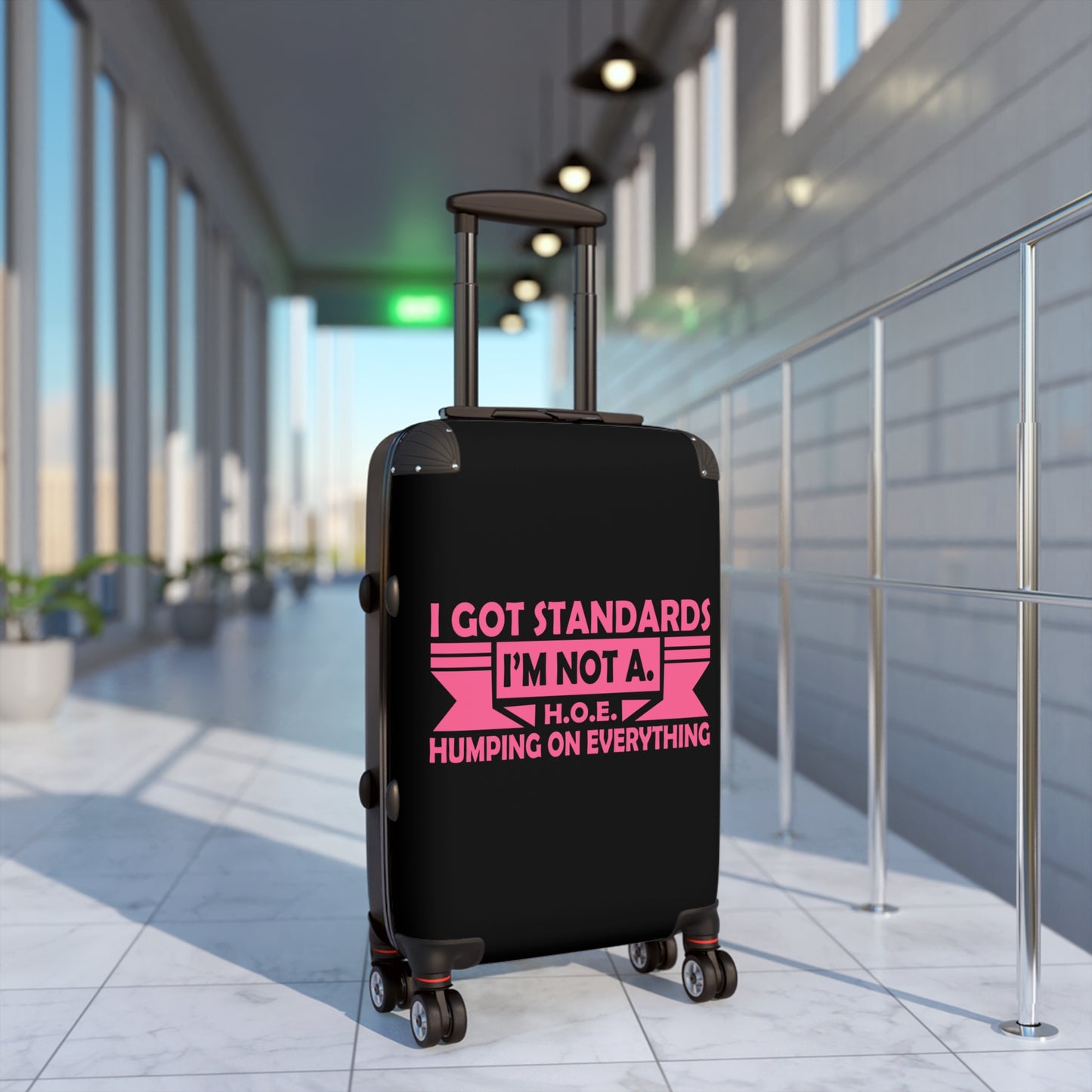 Trendy Luggage with Attitude - 'I Got Standards, I'm Not A H.O.E.' Suitcase - Perfect for Travel Enthusiasts, Vacation, Gift Ideas, [...]