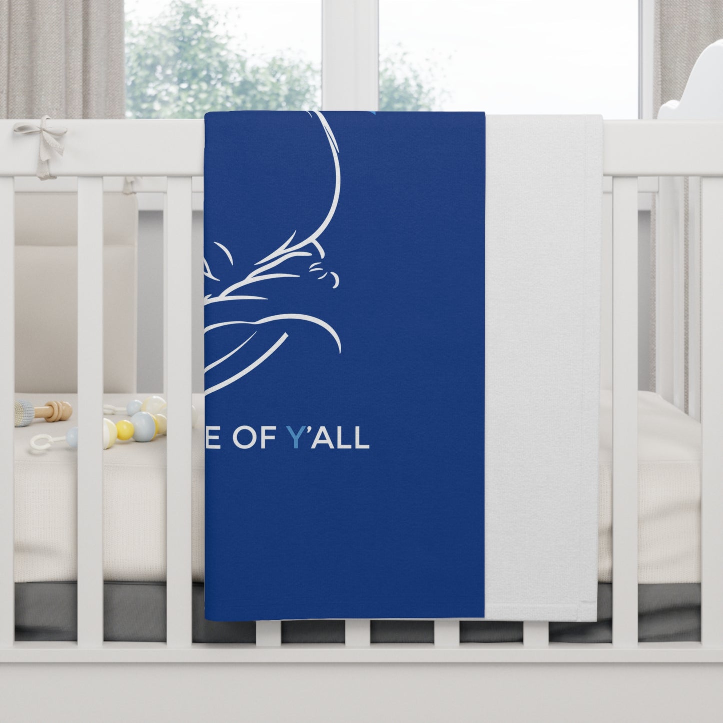 B.A.B.Y. (Born All Because of Ya'll) Soft Fleece Baby Blanket - Cozy Gift for New Parents, Nursery Decor, Baby Shower Present, Cute Infant Throw, Unique Baby Keepsake