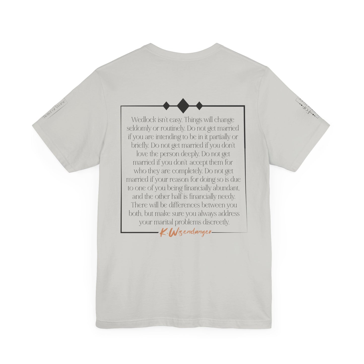 Inspirational Husband Tee - Perfect Gift for Weddings & Anniversaries