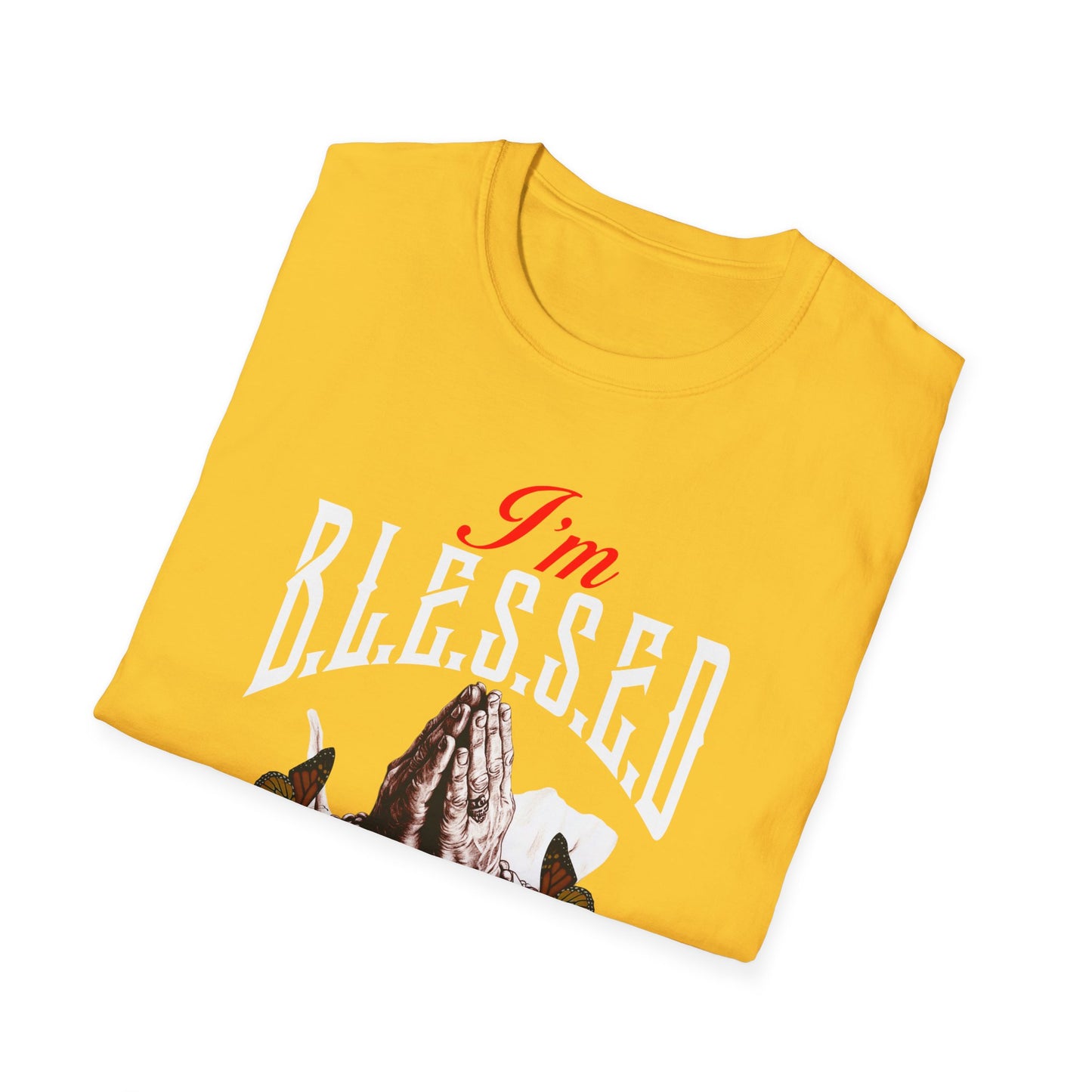 B.L.E.S.S.E.D. T-Shirt for Spirituality and Faith, Unisex Softstyle Tee