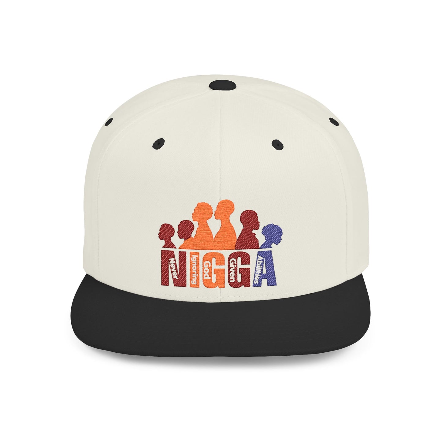 N.I.G.G.A. Stylish Flat Bill Snapback Hat, Streetwear Cap, Hip Hop Accessory