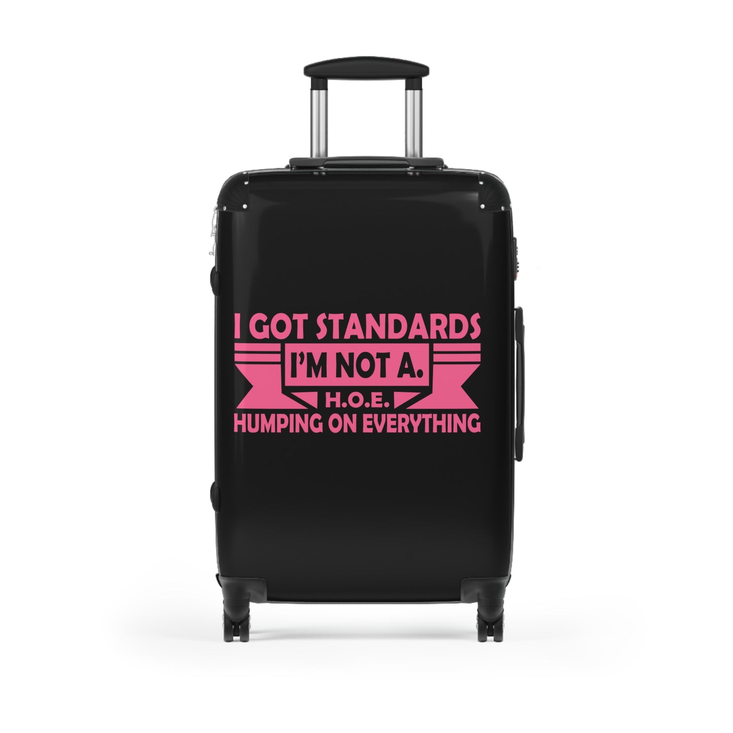 Trendy Luggage with Attitude - 'I Got Standards, I'm Not A H.O.E.' Suitcase - Perfect for Travel Enthusiasts, Vacation, Gift Ideas, [...]