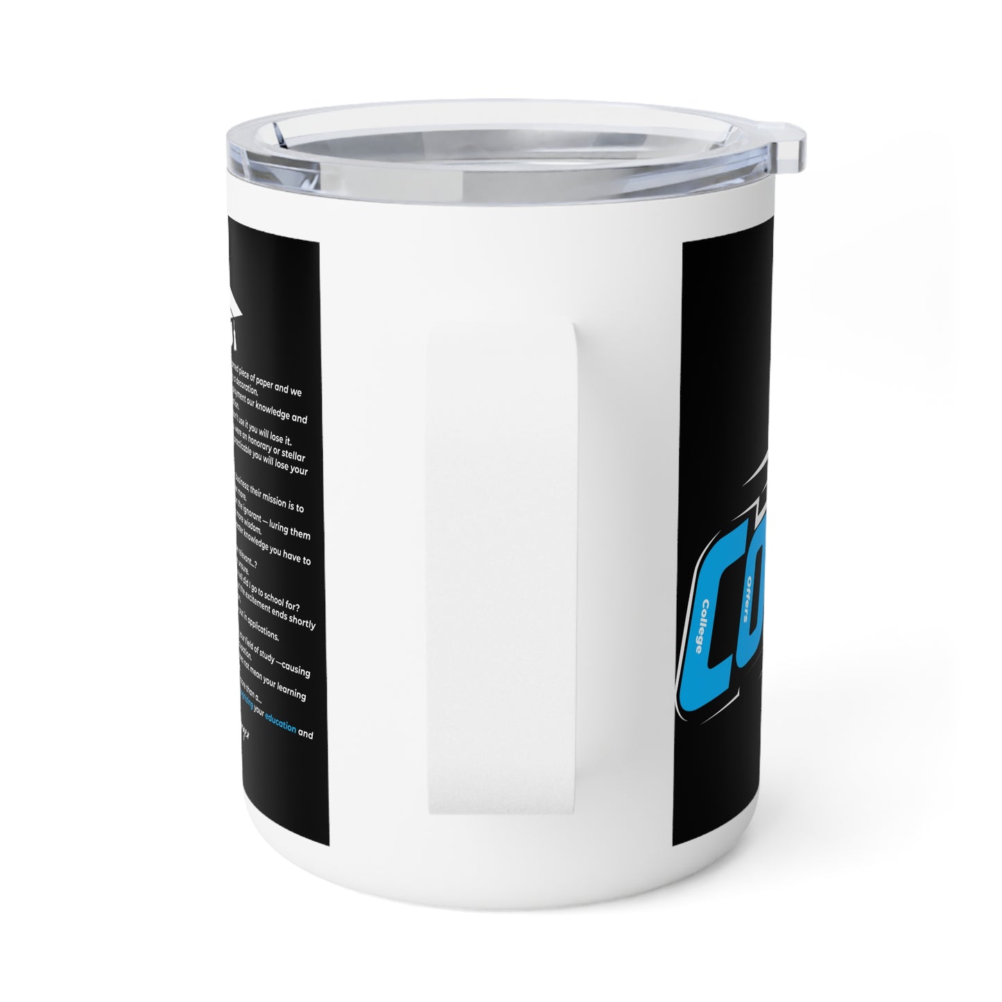 C.O.L.L.E.G.E. Graduation Insulated Coffee Mug, Personalized College Graduate Gift, 10oz Travel Tumbler for Students, Unique Graduation Party Favor, [...]