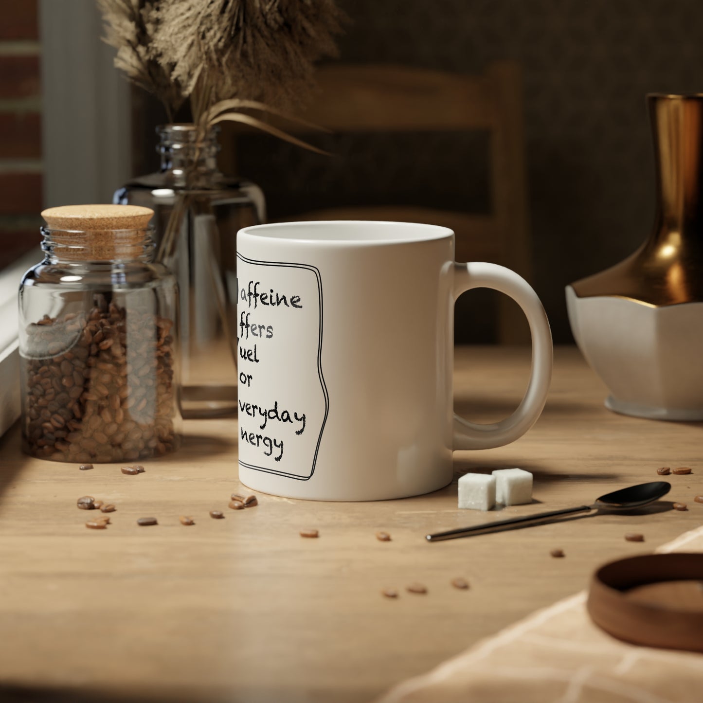 C.O.F.F.E.E. (Caffeine Offers Fuel For Everyday Energy) Caffeine Motivation Jumbo Mug - 20oz Coffee Cup for Daily Energy, Perfect Gift for Coffee Lovers