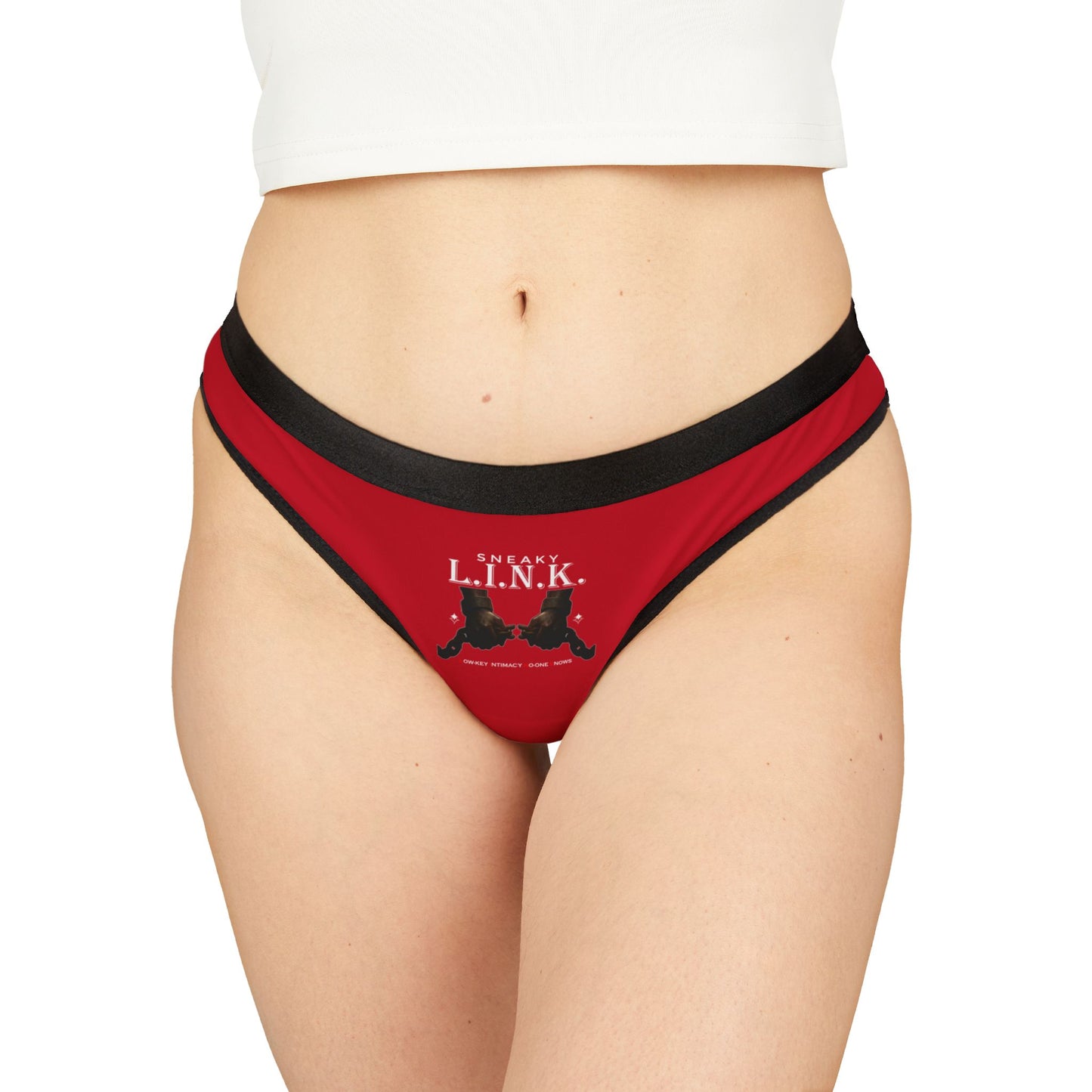 Sneaky L.I.N.K. (Low-Key Intimacy No-one Knows) Women's Thongs, Playful & Cheeky Underwear, Perfect for Gifting, Valentine's Day, Everyday Essentials, Lingerie Set