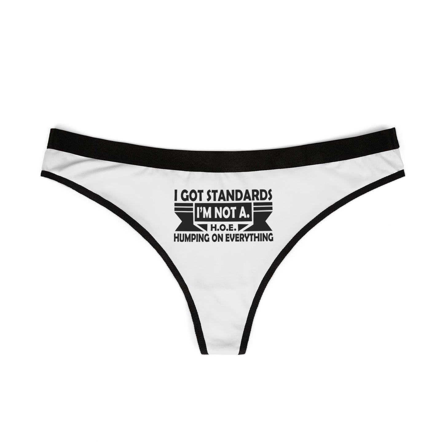 NOT A H.O.E. Women's Thongs - Sassy Underwear, Cute Lingerie, Bridal Shower Gift, Everyday Comfort, Self-Care Essentials
