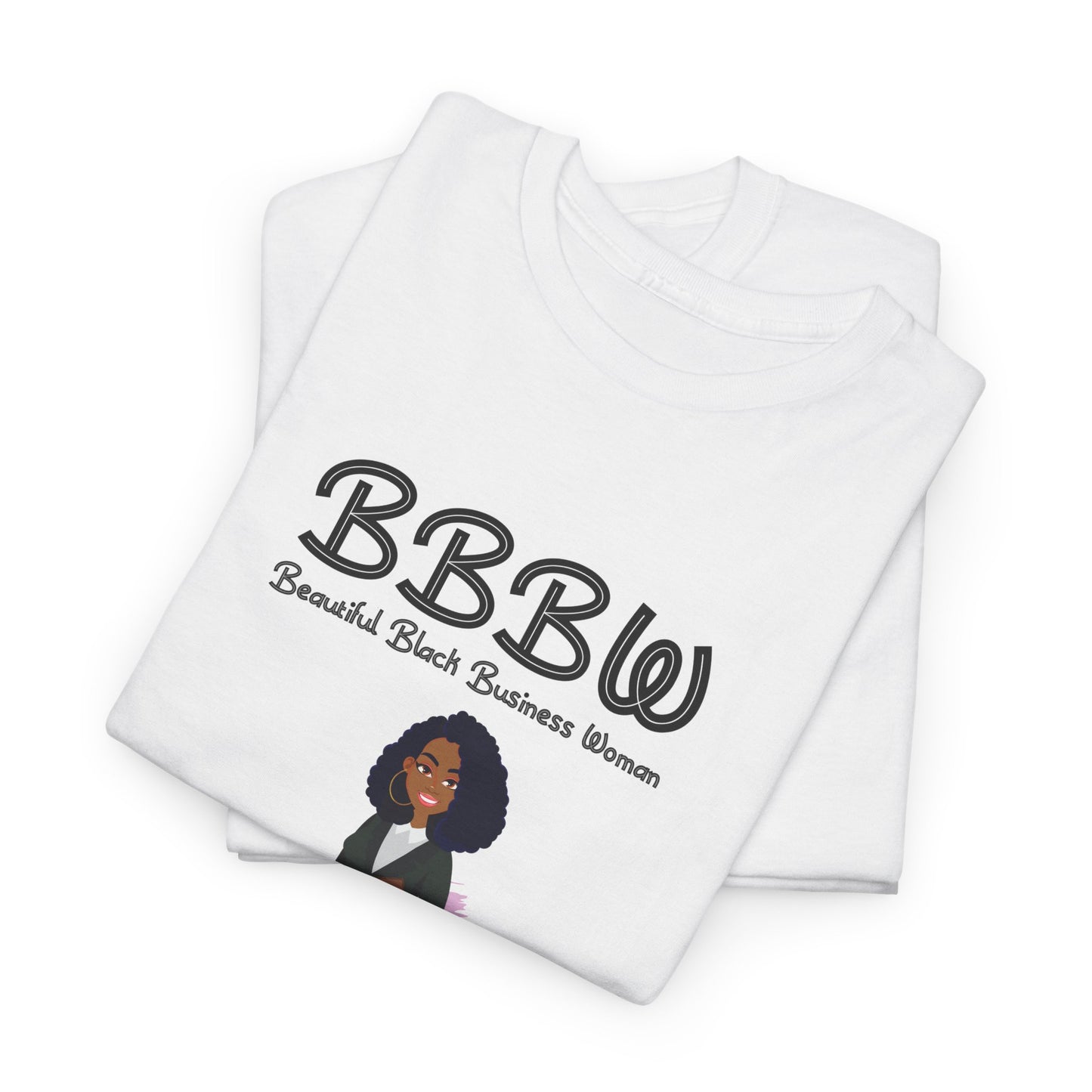 Empowering Unisex Heavy Cotton Tee - "Beautiful Black Business Woman" Graphic