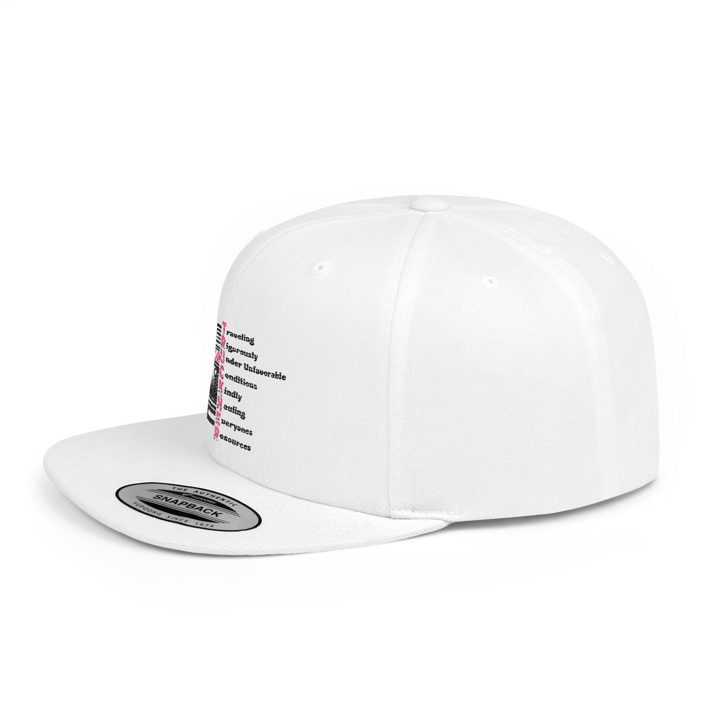 T.R.U.C.K.H.E.R. Flat Bill Snapback Hat, Cap for Female Truckers, Gift for Driving Enthusiasts