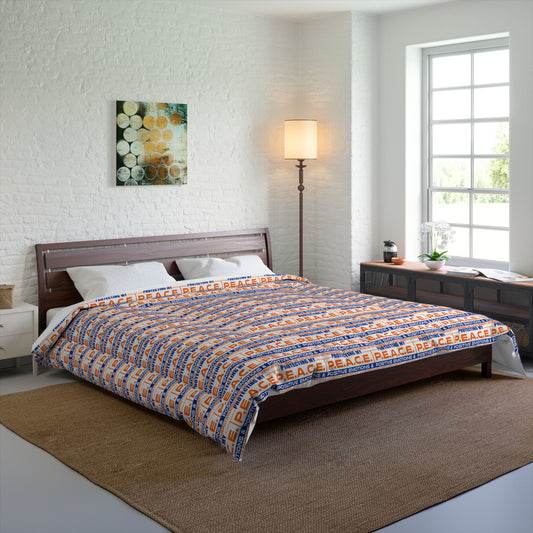 Protecting My P.E.A.C.E. Comforter, Cozy Bedding, Home Decor, Modern Quilt, Bedroom Makeover, Seasonal Gift