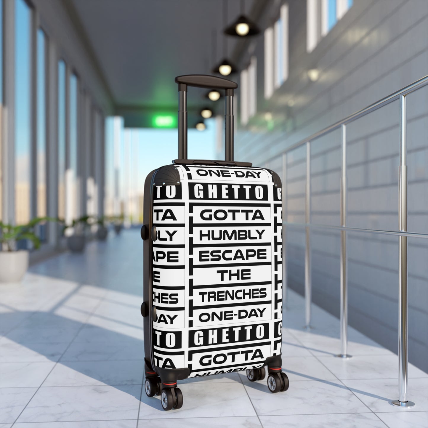 G.H.E.T.T.O. Travel Suitcase - Ghetto Escape One-Day Design, Luggage, Vacation Essential, Gift For Travelers, Urban Travel Gear