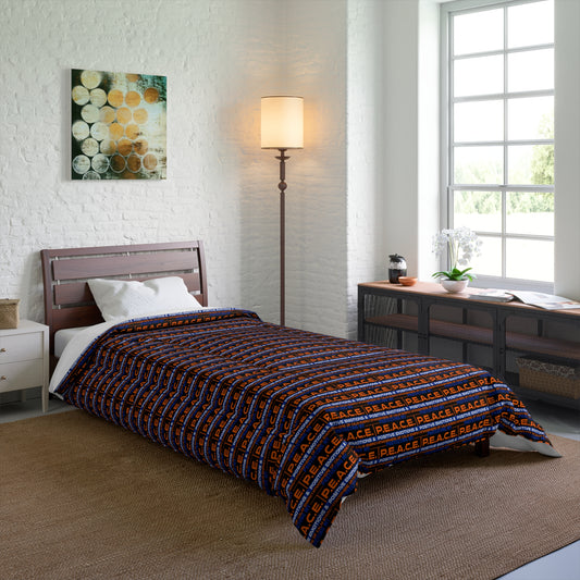 Protecting My P.E.A.C.E. Themed Comforter, Cozy Bedding for Relaxation, Mindfulness Decor, Ideal for Spiritual Retreats
