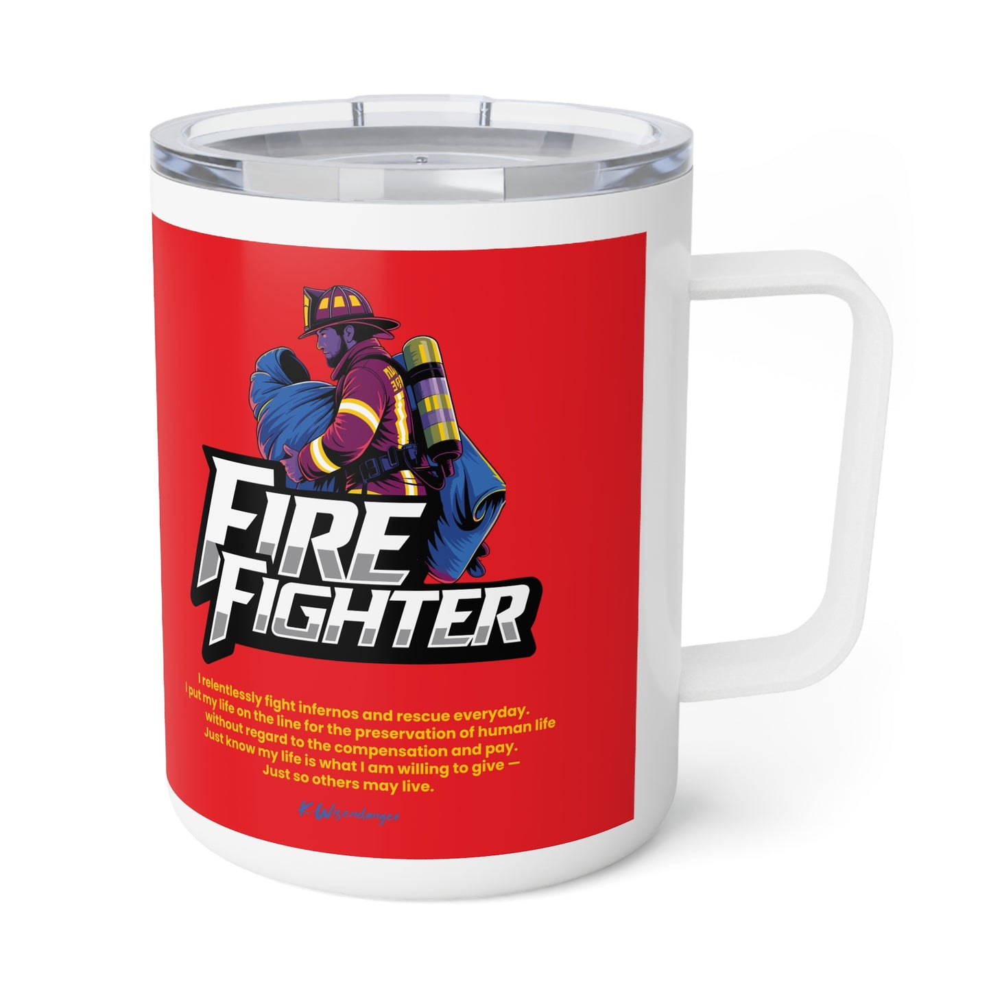 Firefighter Insulated Coffee Mug, 10oz