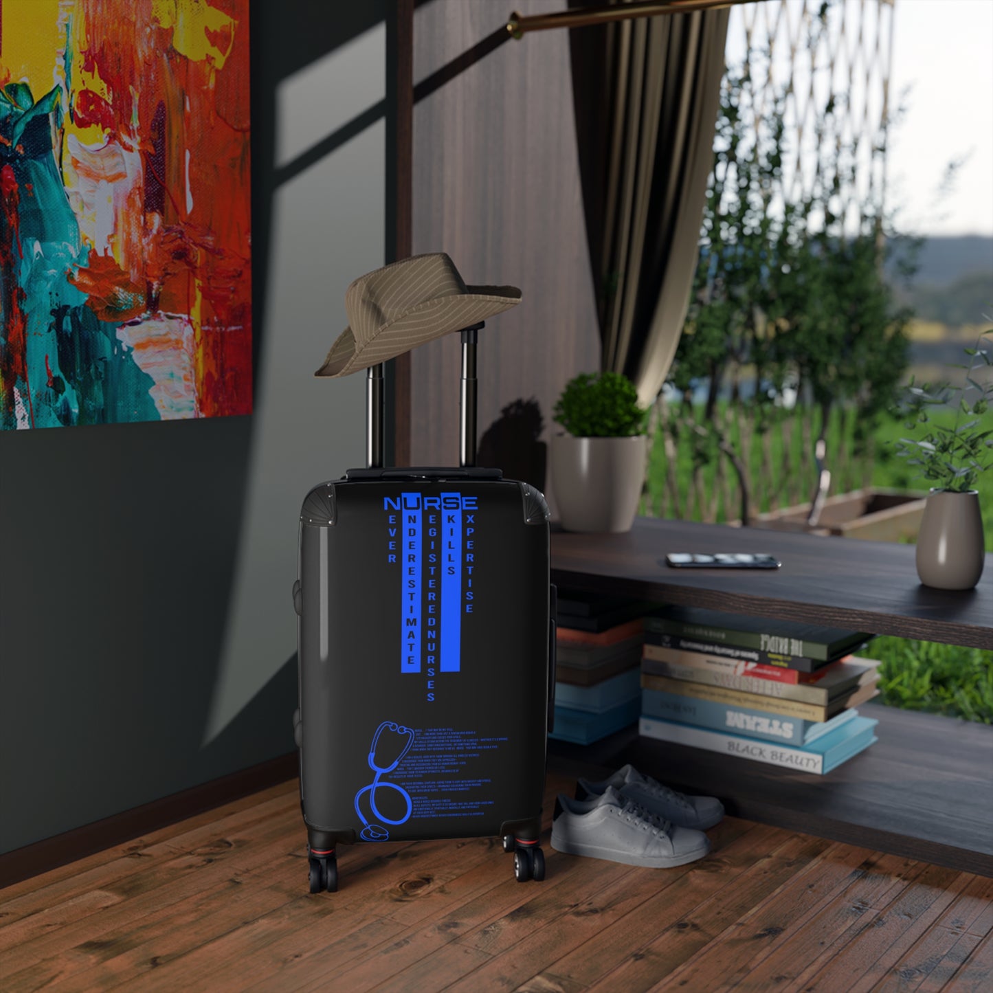 N.U.R.S.E. Suitcase, Travel Luggage for Healthcare Workers, Inspirational Gifts for Nurses, Carry-On Bag for Nurses, Stethoscope Design, [...]