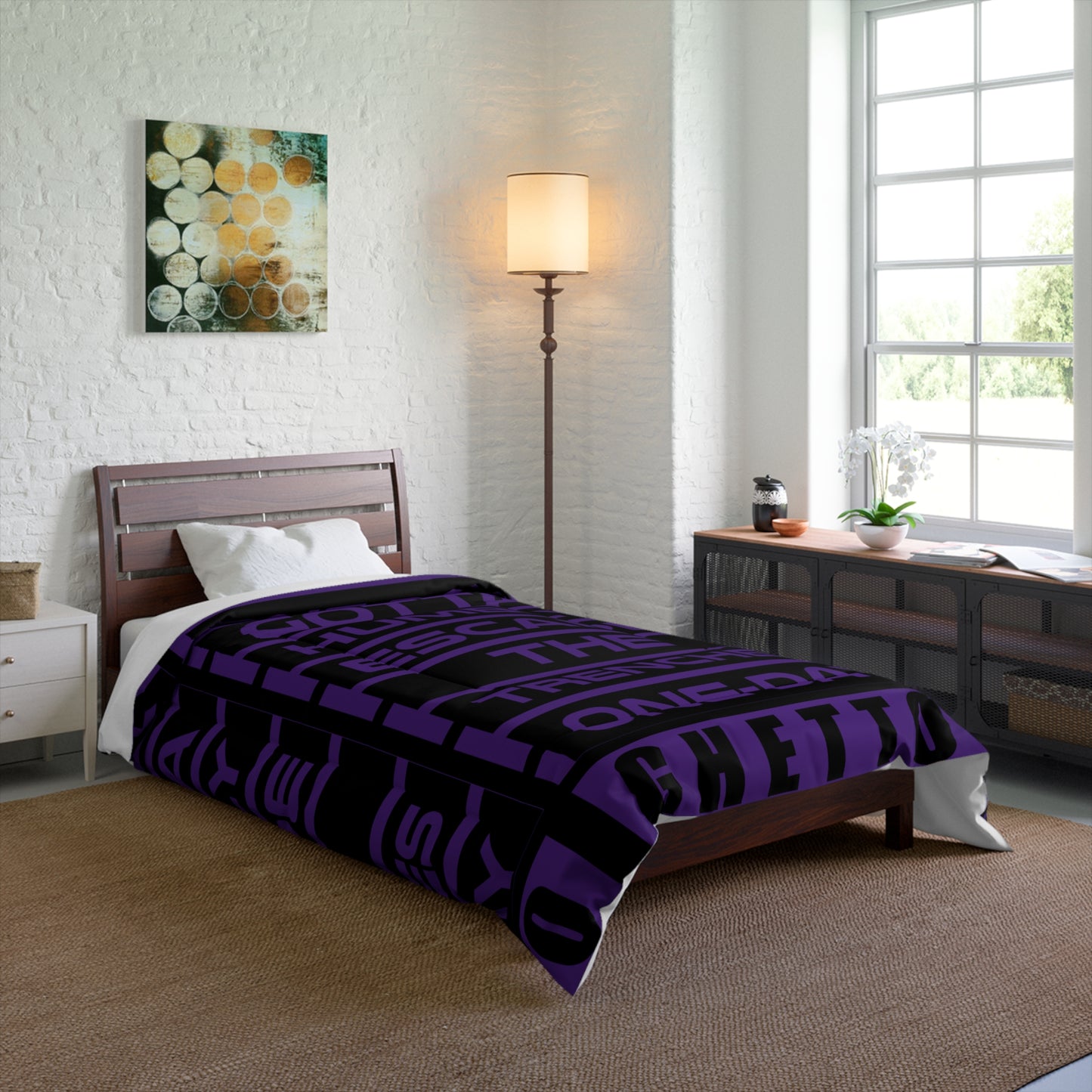 G.H.E.T.T.O. Urban Escape Comforter | Cozy Bedroom Essential | Gift for Dreamers | Street Style Decor | Home Vibes | One Day Ghetto Design, [...]
