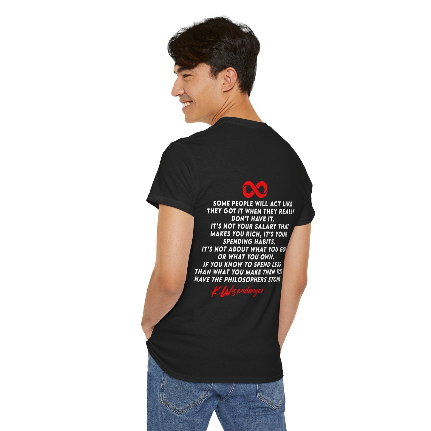 Inspirational Unisex Heavy Cotton Tee - 'BILLS' Statement with Philosophical Quote