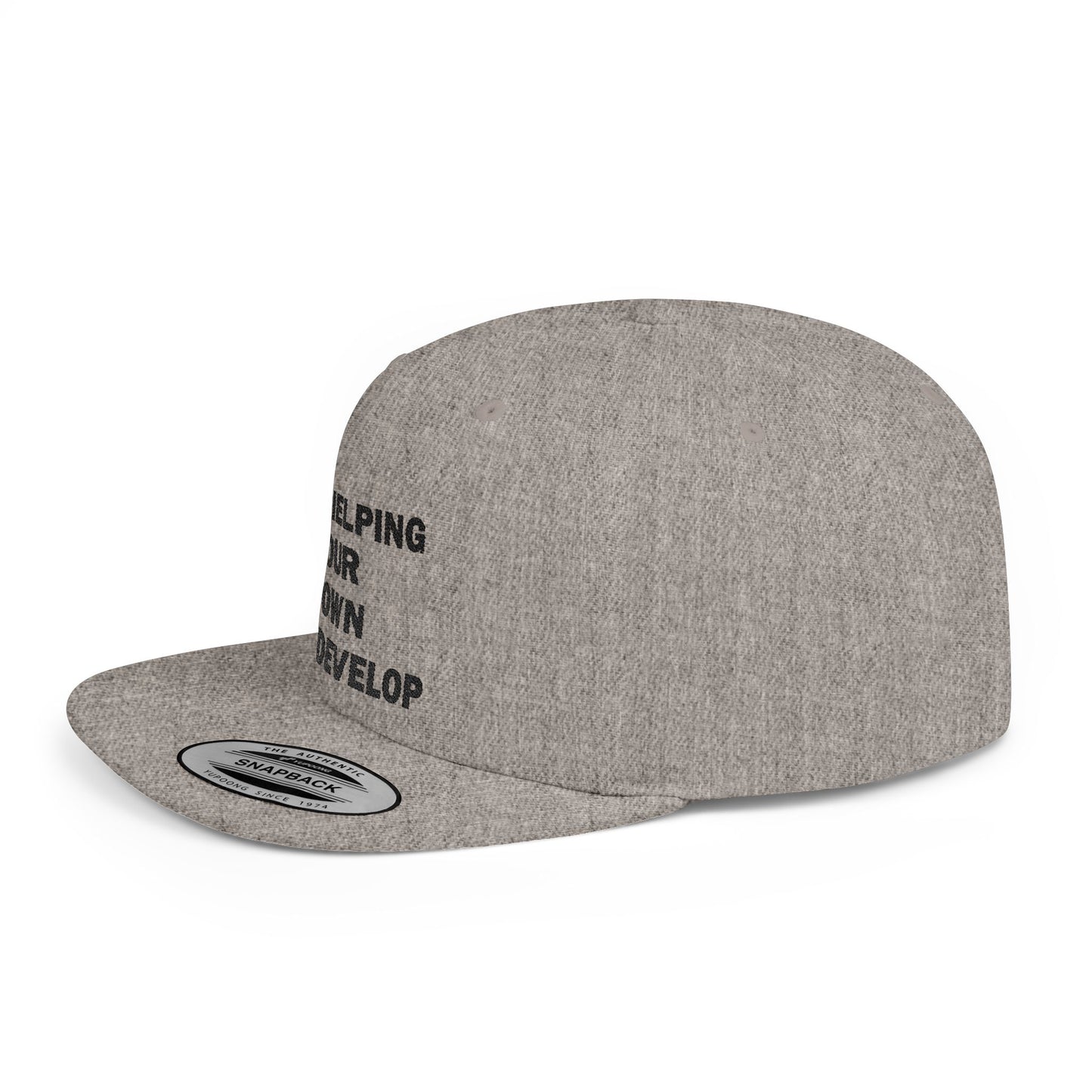 H.O.O.D. Helping Our Own Develop Snapback Hat | Motivational Cap for Community Support, Streetwear