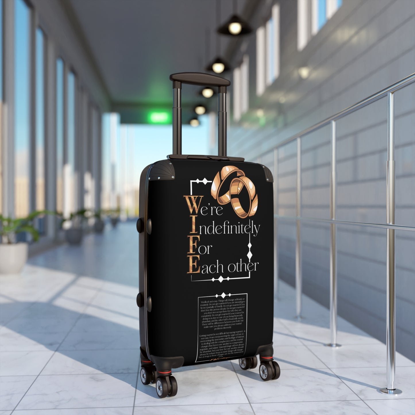 W.I.F.E. (We're Indefinitely For Each-Other) Romantic Travel Suitcase - Perfect for Couples, Honeymoon Essentials, Wedding Gifts, Anniversary Celebration, Love Journey