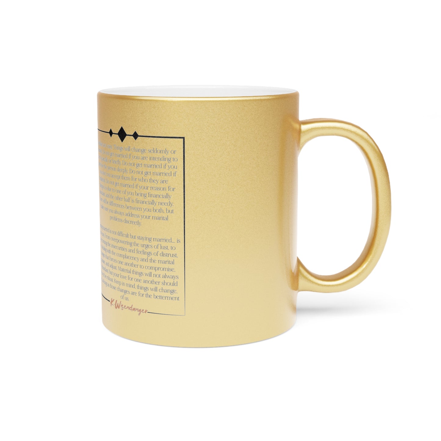 W.I.F.E. (We're Indefinitely For Each-Other) Metallic Wedding Mug | Love & Relationship Gift | Wife, Engagement, Anniversary, Bridal Shower, Special Occasion