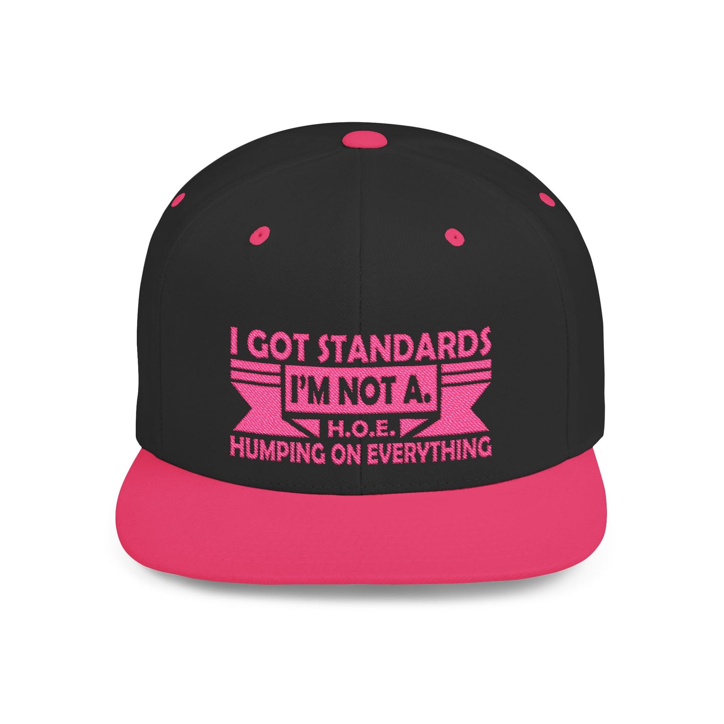 Not A H.O.E. Sassy Flat Bill Snapback Hat, Trendy Cap, Statement Accessory
