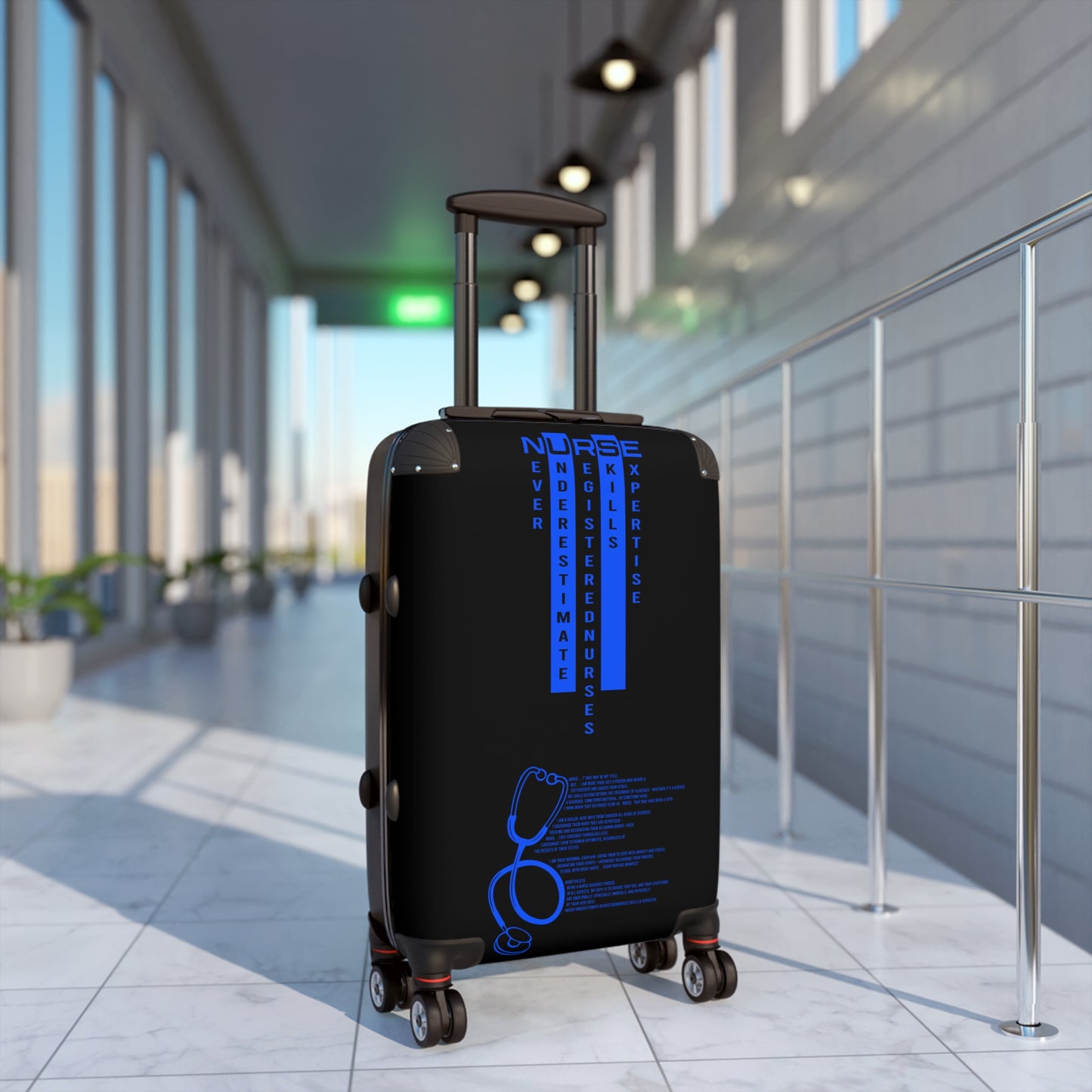 N.U.R.S.E. Suitcase, Travel Luggage for Healthcare Workers, Inspirational Gifts for Nurses, Carry-On Bag for Nurses, Stethoscope Design, [...]