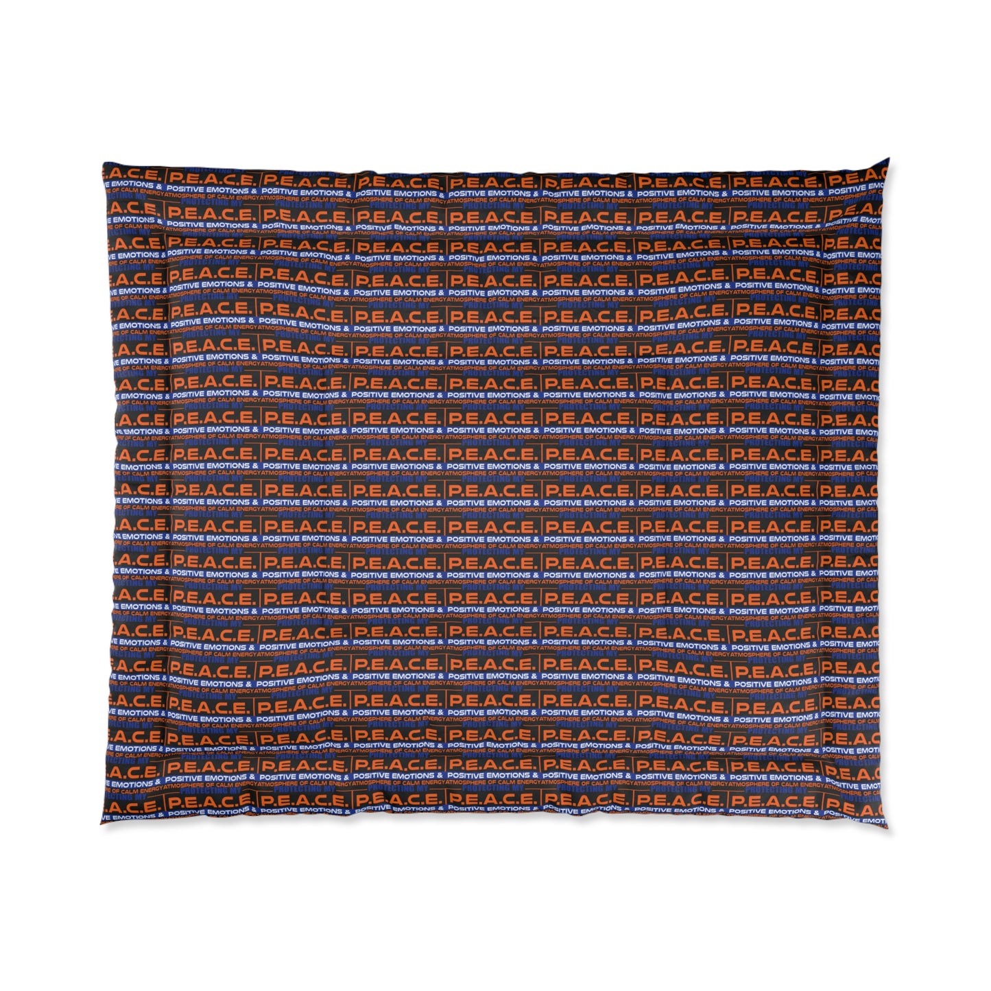 Protecting My P.E.A.C.E. Themed Comforter, Cozy Bedding for Relaxation, Mindfulness Decor, Ideal for Spiritual Retreats