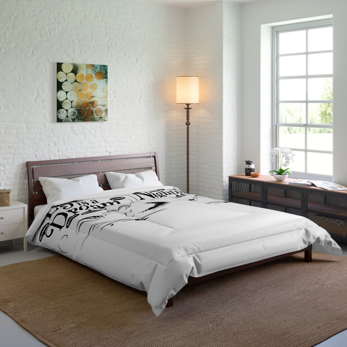 Dream & Nightmare Comforter - Cozy Bedding for Bedroom, Home Decor, Gift for Homeowners, Minimalist Style, Bedroom Essentials