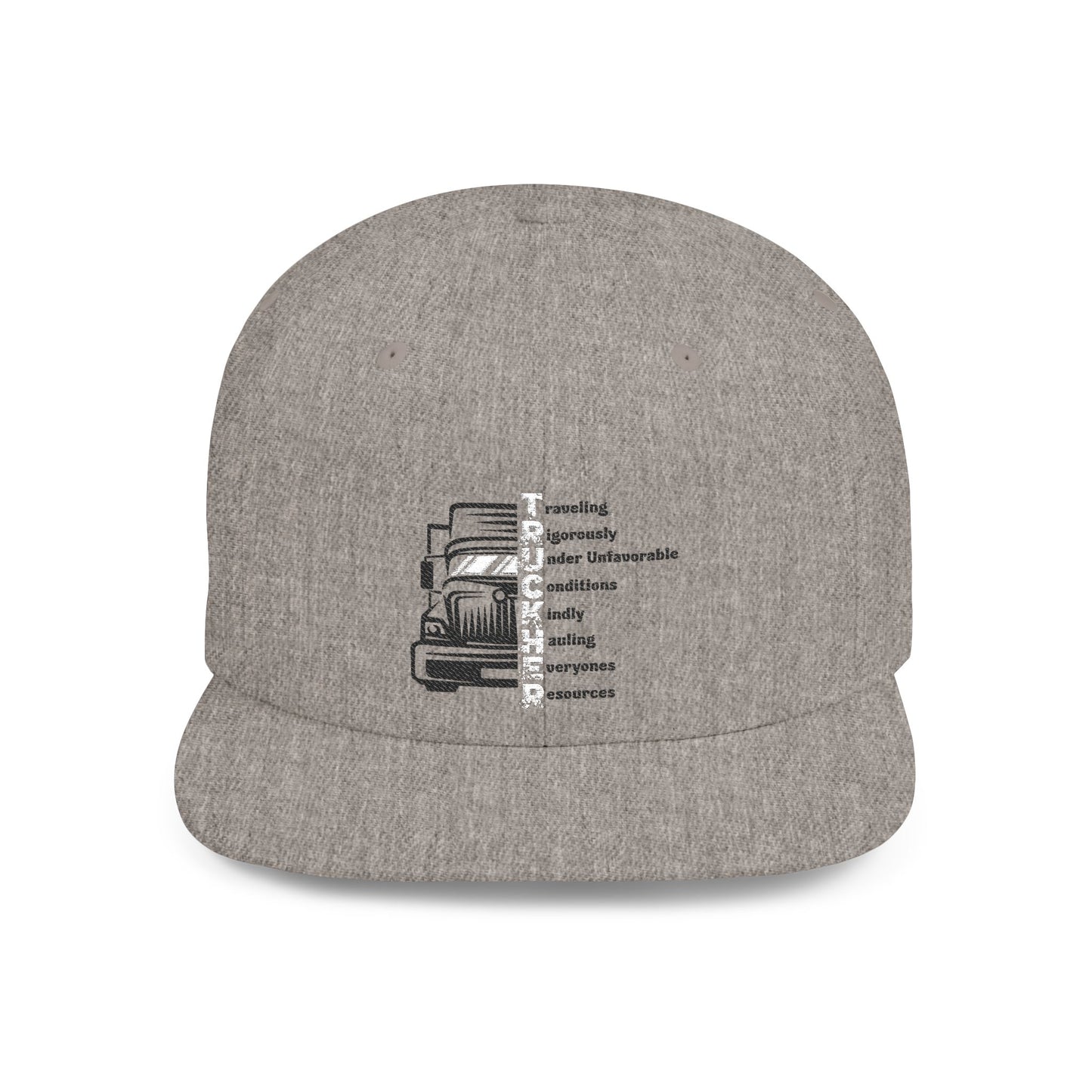 T.R.U.C.K.H.E.R. Flat Bill Snapback | Cool Hat for Outdoor Adventures, Perfect for Women, Gift for Truck Enthusiasts, Road [...]