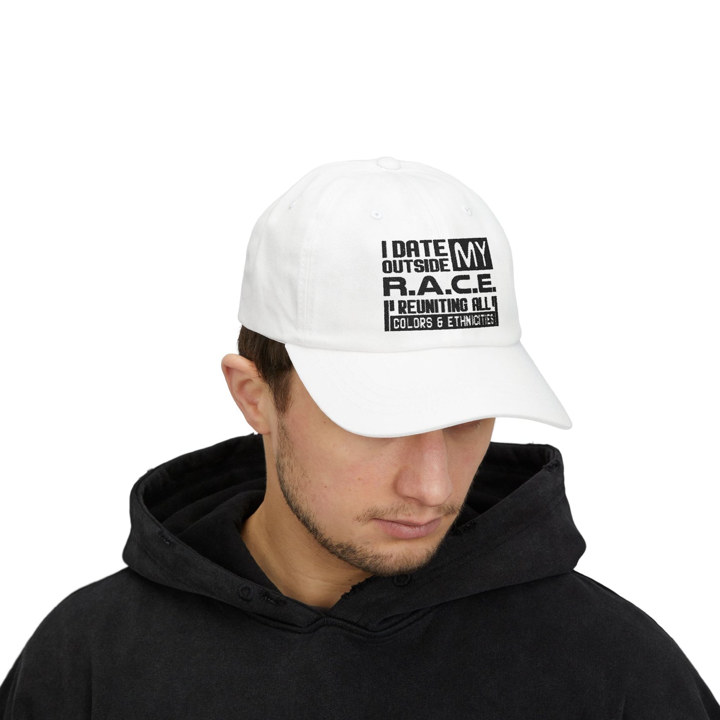 I Date Outside My R.A.C.E. Unisex Hat for All Cultures, Celebrations, Everyday Wear