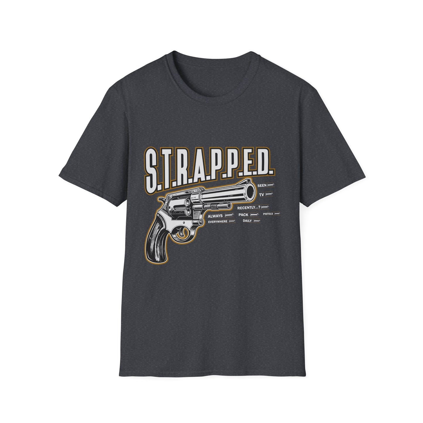 Stylish Graphic Tee, Edgy Strapped T-Shirt, Casual Wear, Statement Shirt, Gift for Music Lovers, Unique Fashion