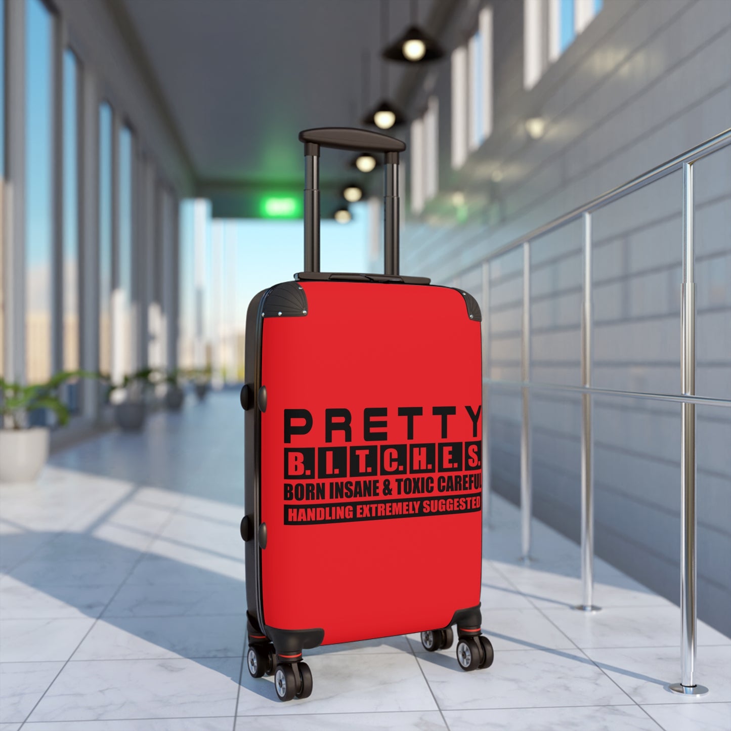 Pretty Bitches Suitcase for Adventurers, Carry-On Luggage, Travel Gift, Vacation Suitcase, Stylish Spinner