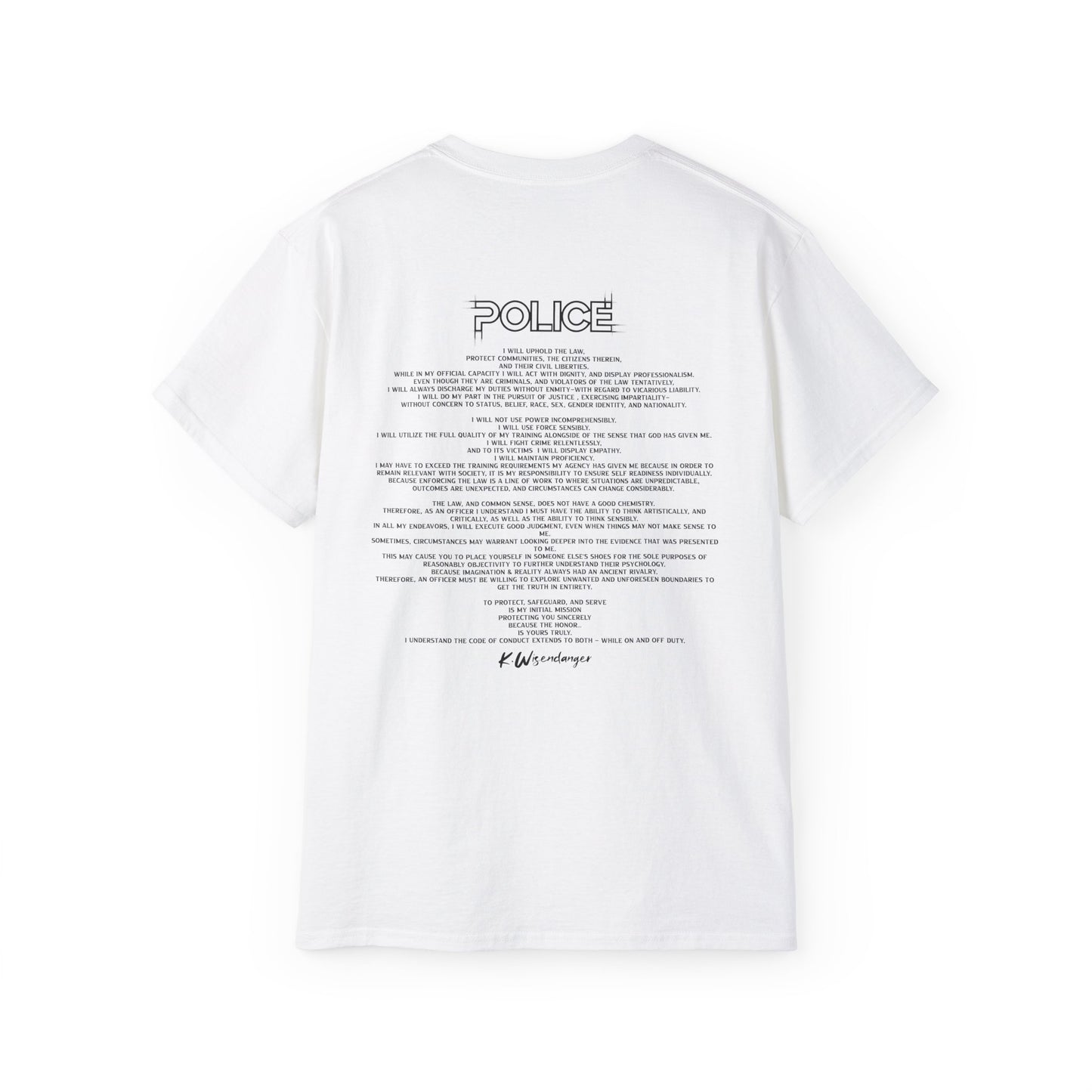 Unisex Police Statement Tee - Ultra Cotton T-Shirt for Everyday Style