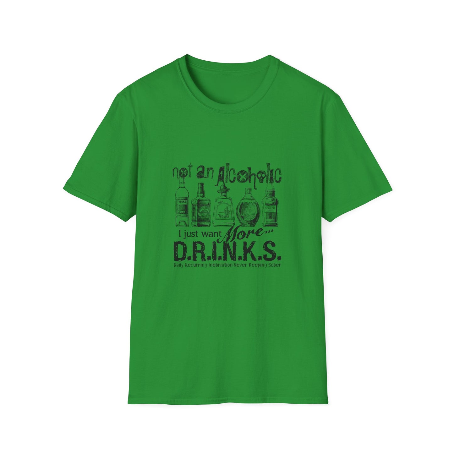 Not An Alcoholic Humorous Drink Lover T-Shirt, Funny Drinking Tee, Unisex Alcoholic Humor Shirt, Casual Everyday Wear, Gift for Party Lovers