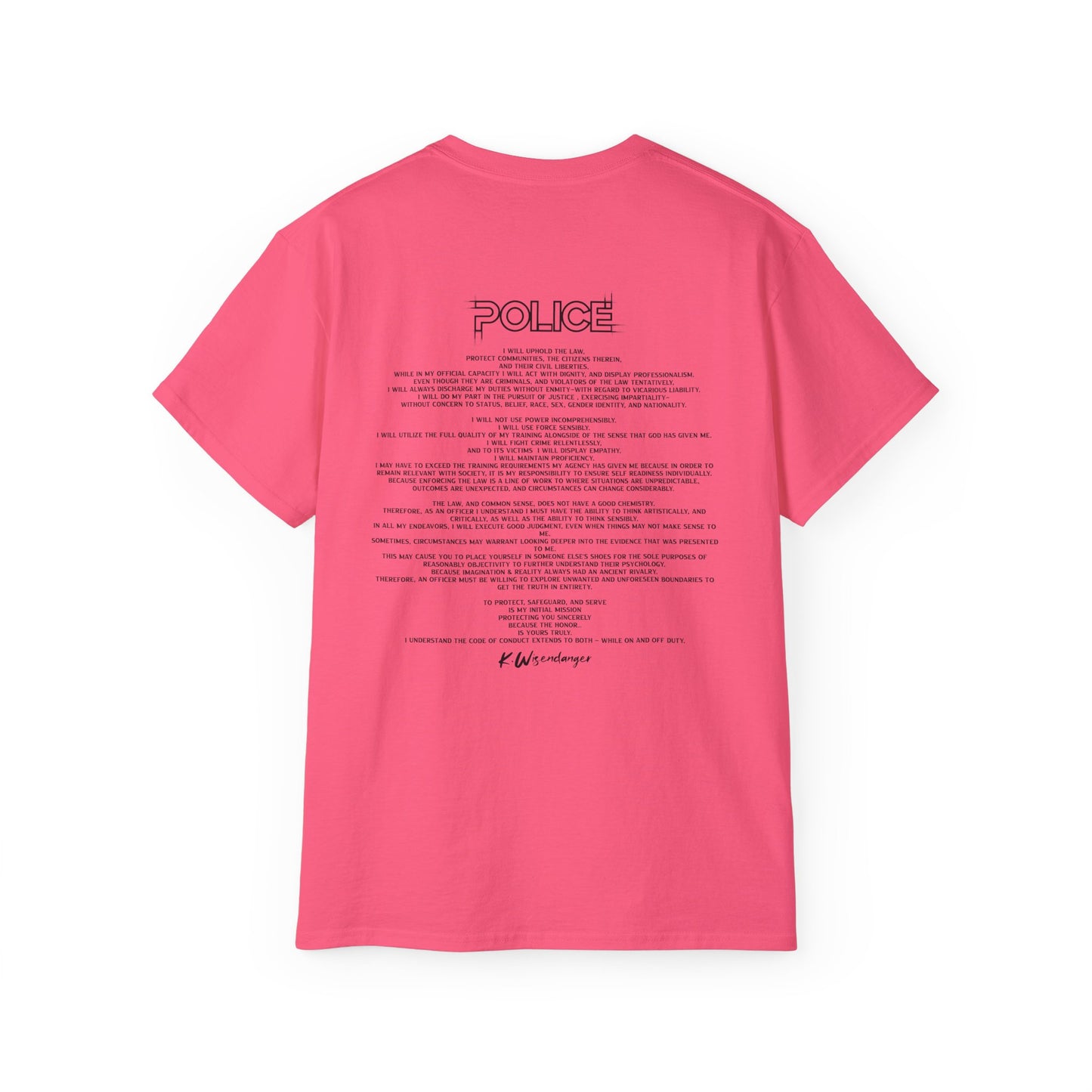 P.O.L.I.C.E. "Professional Officer of Law Improving Communities On Earth" Statement Tee - Ultra Cotton T-Shirt for Everyday Style