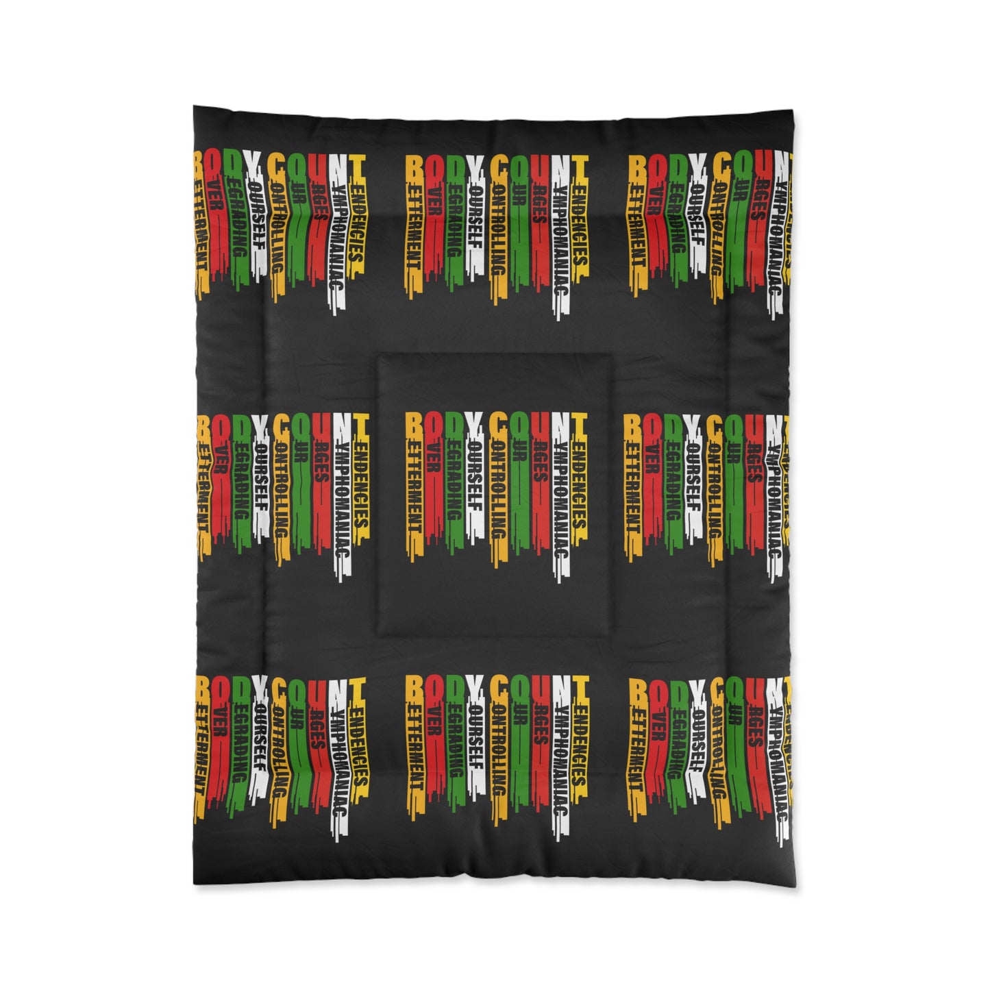 Body Count Comforter - Cozy Bedroom Decor, Music Lover Gift, Vibrant Bed Cover, Hip Hop Room Accessory, Holiday & Birthday Present