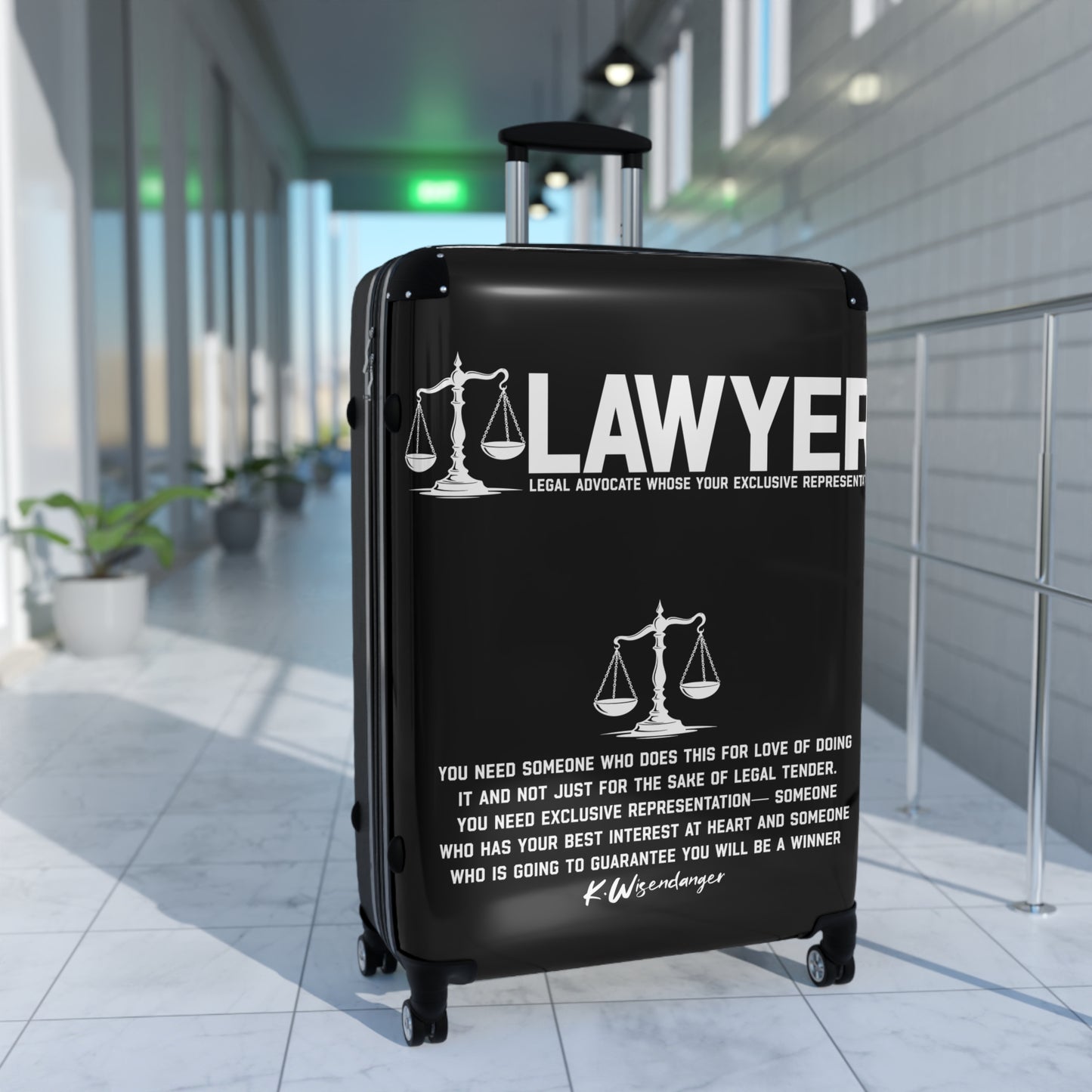 Lawyer Suitcase - Legal Advocate Luggage, Gift for Lawyers, Travel Bag, Professional Attire, Law School Essentials