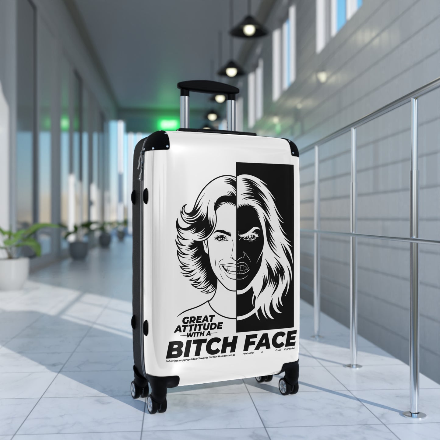 Bitch Face Suitcase - Travel Luggage for Bold Personalities, Funny Gift for Travelers, Great Attitude Luggage, Stylish Carry-On for [...]