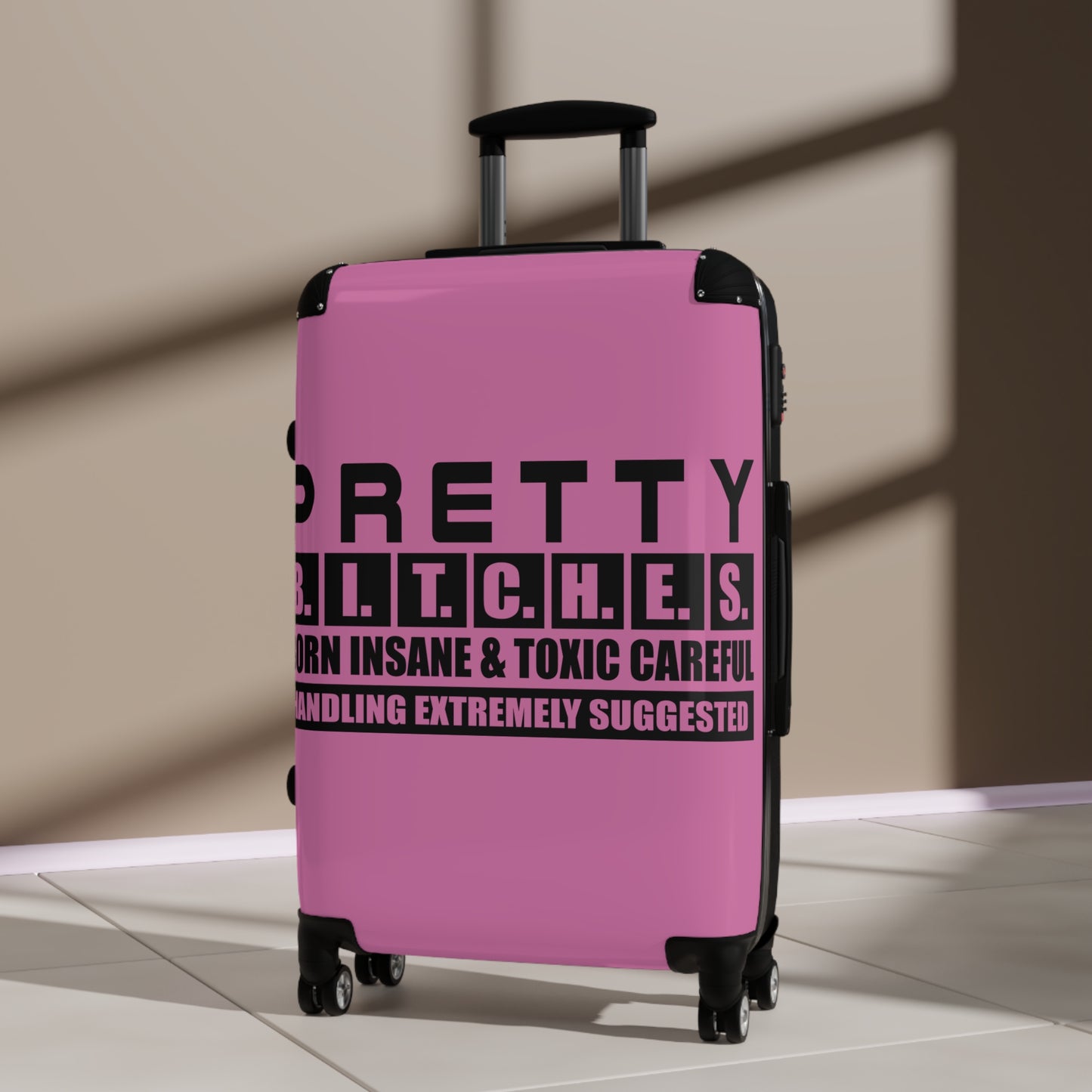 Pretty Bitches suitcase Perfect for Travel Adventures, Funny Luggage for Women, Stylish Carry-On Bag