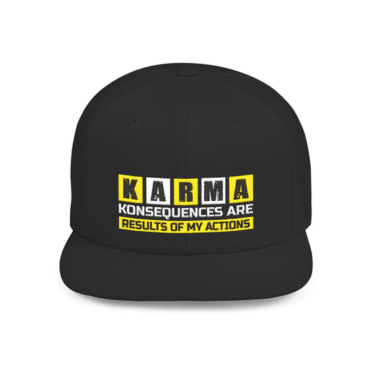 K.A.R.M.A. Snapback Hat with Motivational Quote | Perfect for Casual Wear, Gifts, and Celebrations
