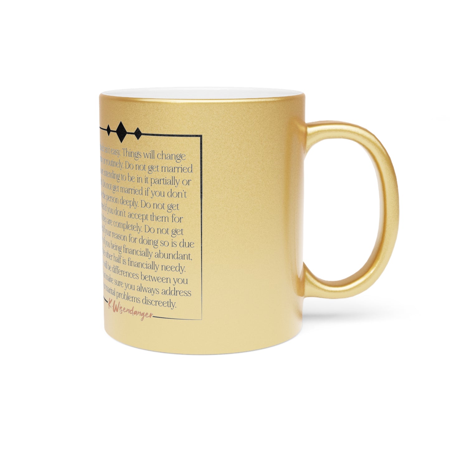 H.U.S.B.A.N.D. (His Union Should Be Absolutely Non Destructible) Wedding Unity Metallic Mug | Silver - Anniversary Gift, Marriage Keepsake, Couples Mug