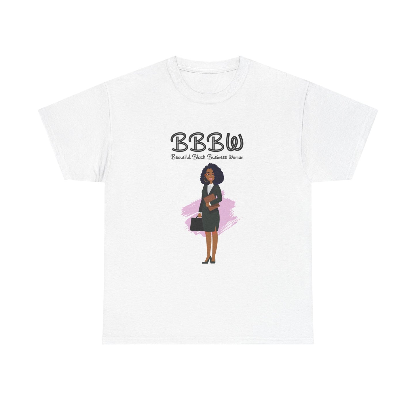 Empowering Unisex Heavy Cotton Tee - "Beautiful Black Business Woman" Graphic