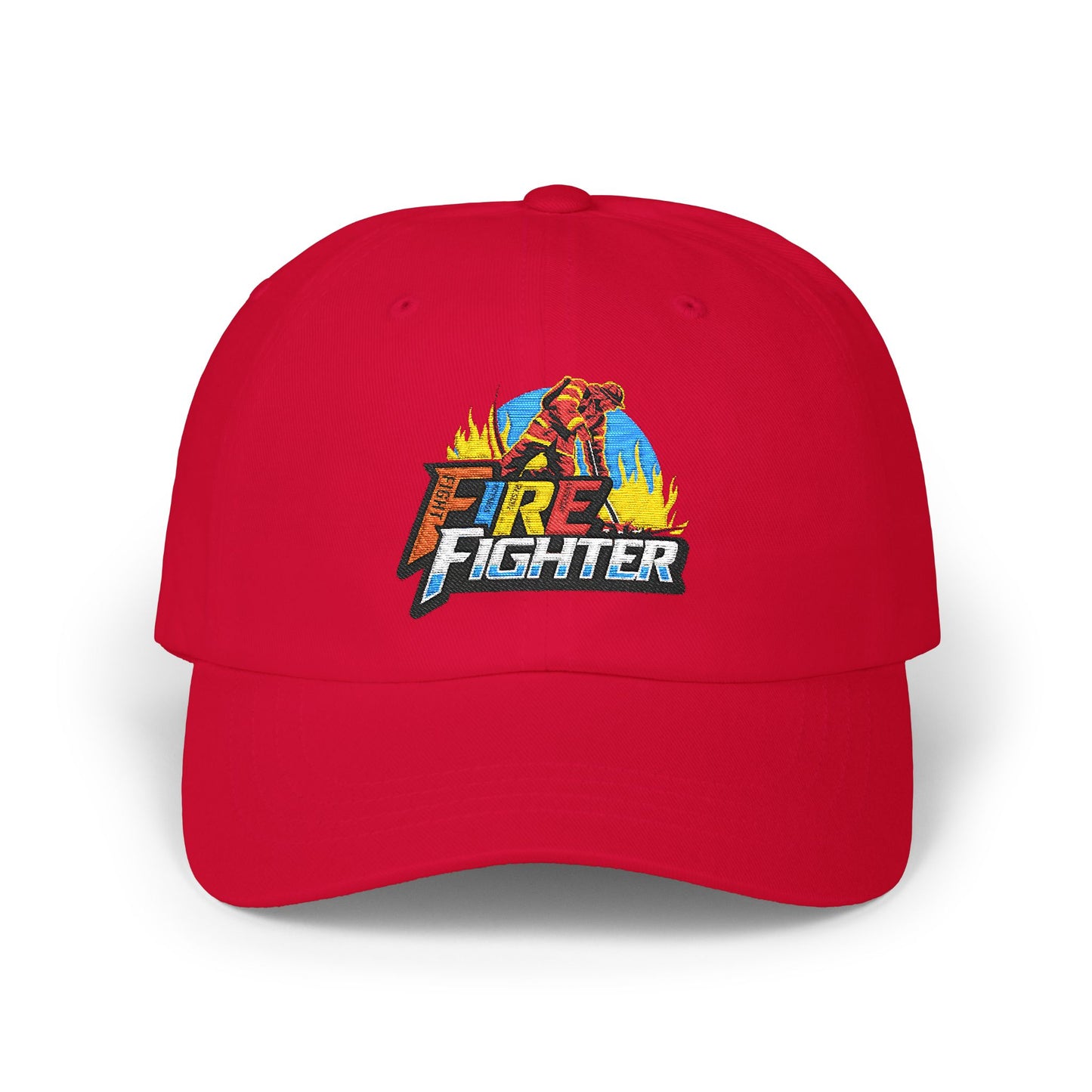 F.I.R.E.F.I.G.H.T.E.R. Vintage Dad Cap, Classic Dad Hat, Fireman Gift, Casual Cap for Heroes, Adjustable Black Firefighter Cap