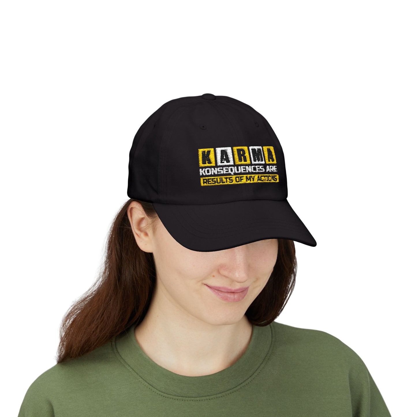 K.A.R.M.A. Classic Cap, Unique Gift for Dad, Adjustable Cap, Everyday Wear
