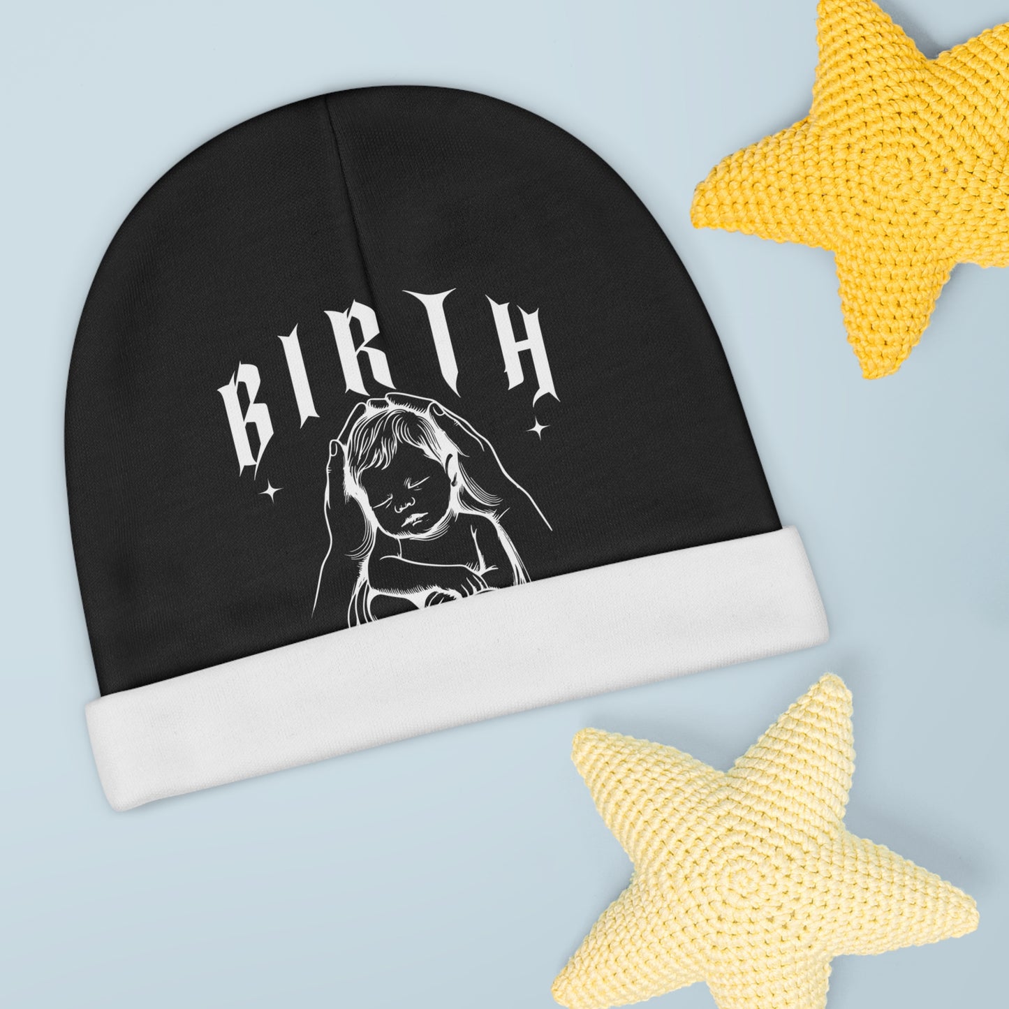 B.I.R.T.H. (Born Into Reality Through Human-Form) Beanie with Birth Design, Infant Hat, Newborn Gift, Hospital Cap, Toddler Beanie, Unique Baby Shower Present