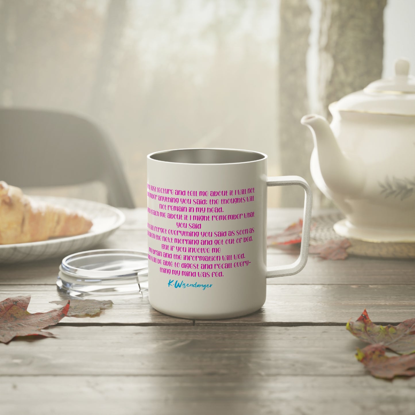 T.E.A.C.H.E.R. Teacher's Insulated Coffee Mug - Perfect Gift for Educators, Back to School, Teacher Appreciation, Motivational Beverage Container