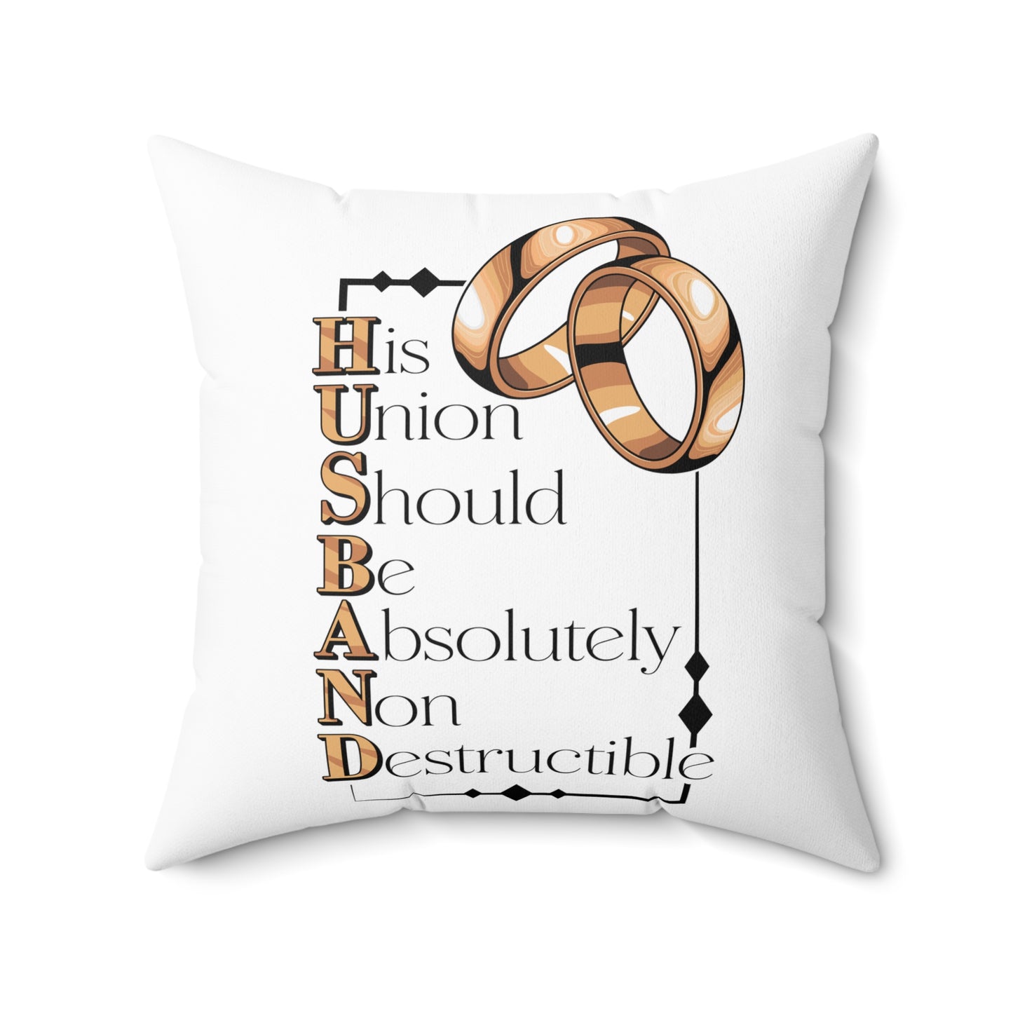 H.U.S.B.A.N.D. Elegant Wedding Pillow