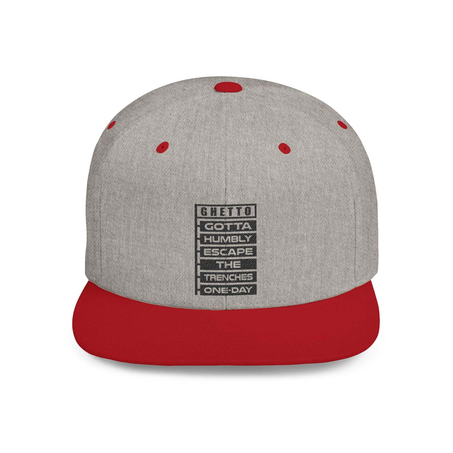 G.H.E.T.T.O. Stylish Flat Bill Snapback Hat, Streetwear Cap for Casual Outings