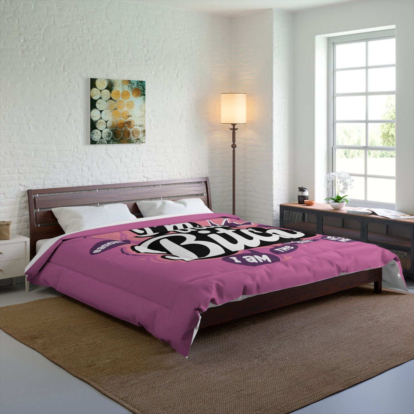Fabulous Queen Comforter - Bold 'I'm That Bitch' Cozy Bedding, Empowering Gift for Her, Fun Bedroom Decor, Perfect for Self-Care