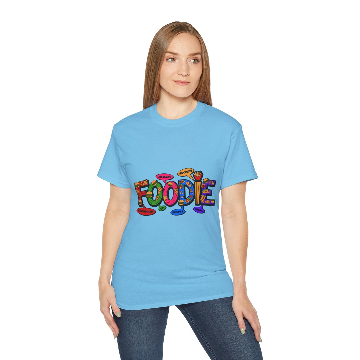 F.O.O.D.I.E. (Fascinating Obsessive Desires Involving Eating) Ultra Cotton Tee - Celebrate Culinary Passion