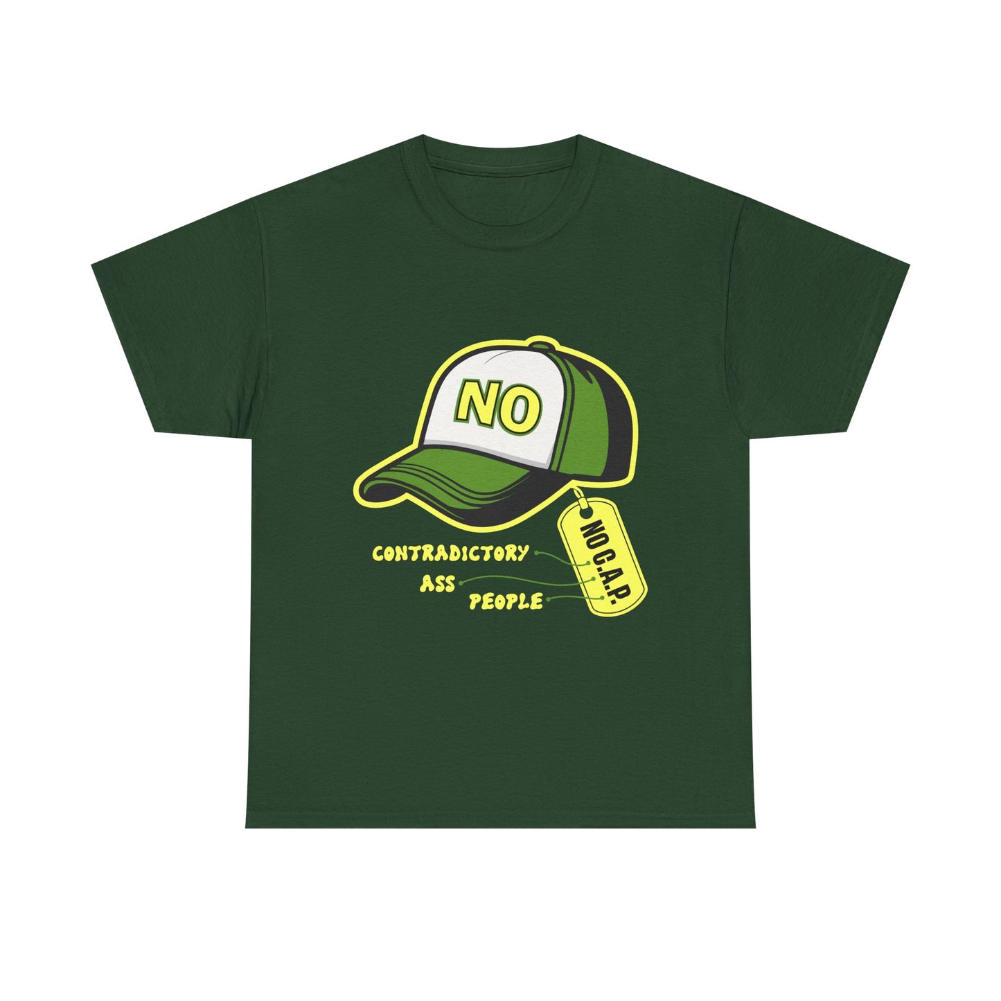 No C.A.P. Contradictory Humor Tee, Funny Graphic Tee, Unisex Cotton T-Shirt, Casual Wear, Gift for Friends, Everyday Fashion