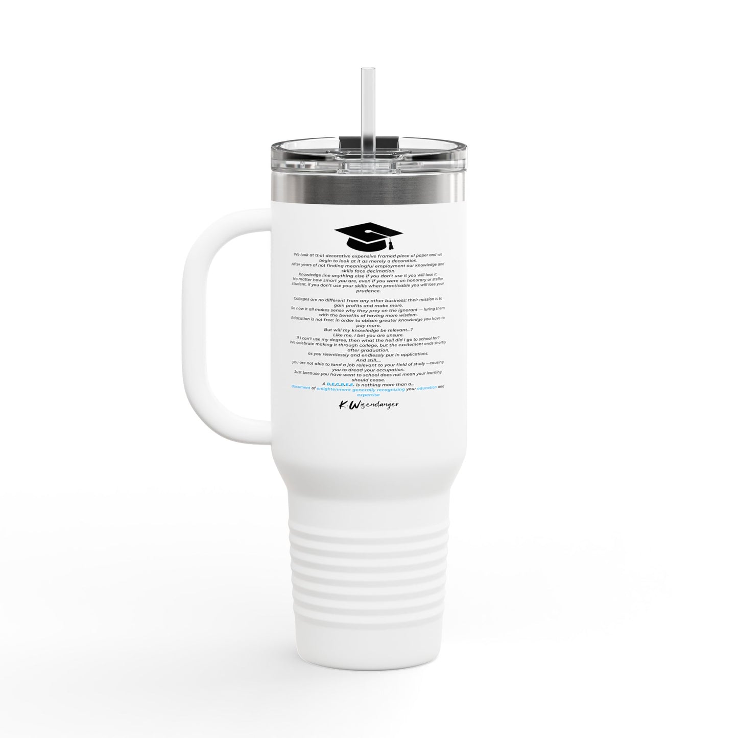 C.O.L.L.E.G.E. Insulated Travel Mug, 40oz